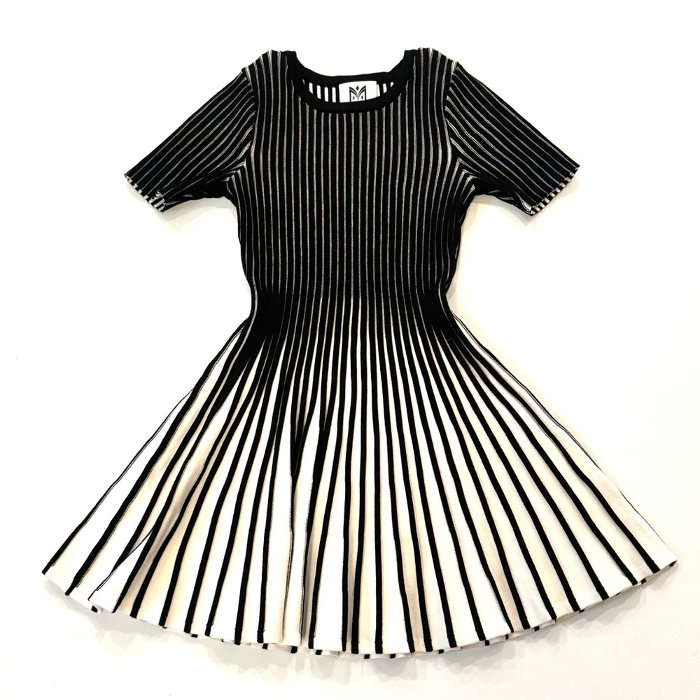 Milly Minis Black and White Striped Dress